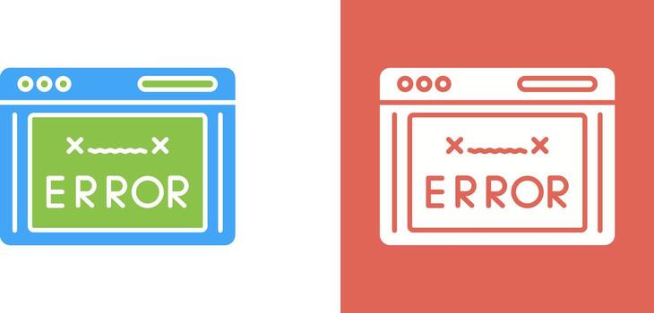 Error Code Icon Design vector