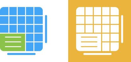 Table Data Icon Design vector