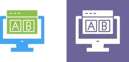 AB Testing Icon Design vector