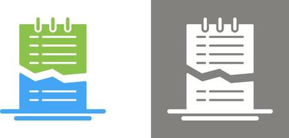 Corrupted List Icon Design vector