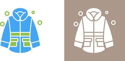 Winter Jacket Icon Design vector