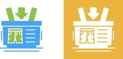 Shopping Basket Icon Design vector