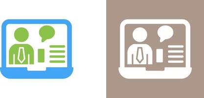 Online Job Interview Icon Design vector