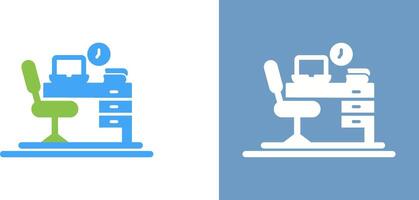 Office Desk Icon Design vector