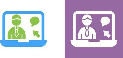Online Interview Icon Design vector