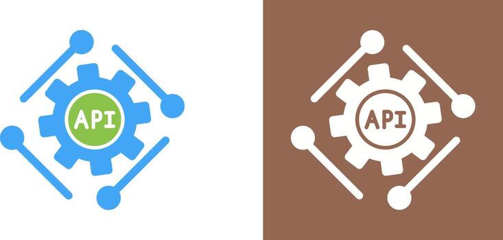 Api Icon Design vector