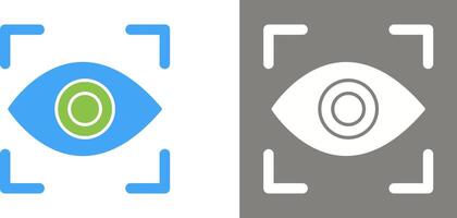 Eye Scan Icon Design vector