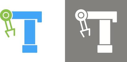 Robotic Arm Icon Design vector