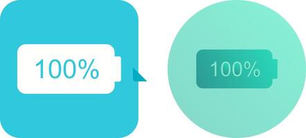 Unique Full Battery Icon Design vector