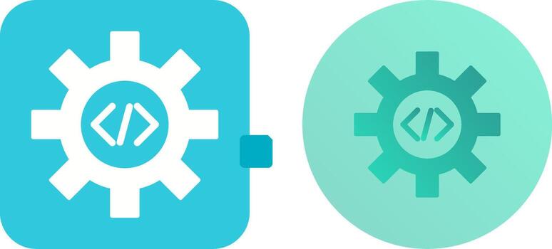 Unique Code Optimization Icon Design vector