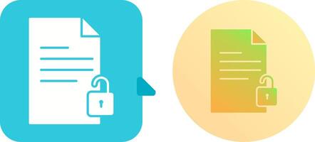 Unlock Documents Icon Design vector