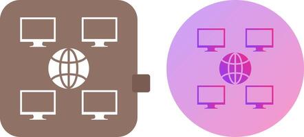 Unique Company Network Icon Design vector