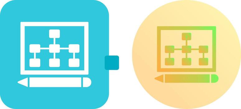 Draw Hierarchy Icon Design vector