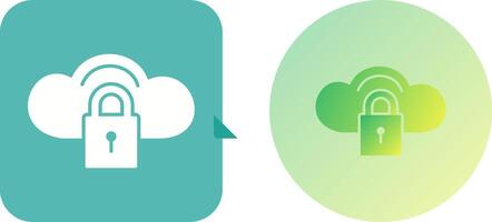 Secure Cloud Icon Design vector