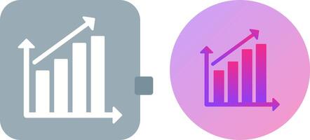 Rising Statistics Icon Design vector