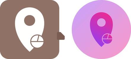 Location Statistics Icon Design vector