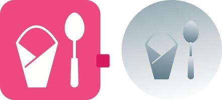 Spoon and Napkin Icon Design vector