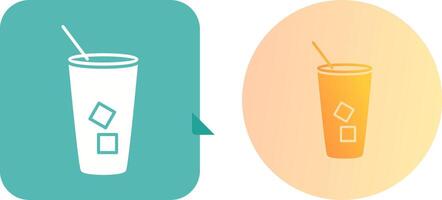 Iced Coffee Icon Design vector