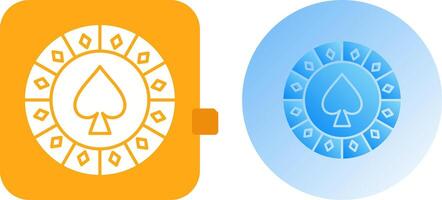 Spade Chip Icon Design vector