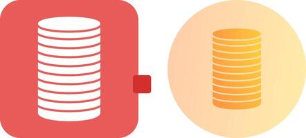 Stack of Coins Icon Design vector