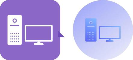 Unique Computer Icon Design vector