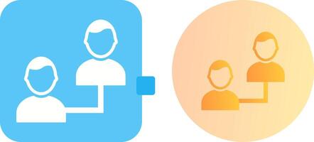 Unique Connected Profiles Icon Design vector