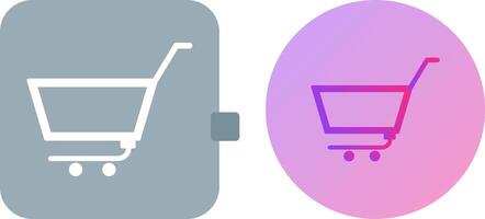 Unique Empty Cart Icon Design vector