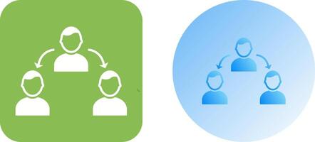 Unique Connected Profiles Icon Design vector