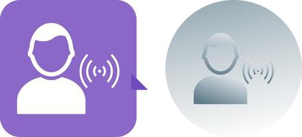Unique Signal on User Icon Design vector