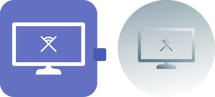 Unique Disconnected Network Icon Design vector