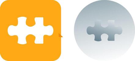 Unique Puzzle Piece Icon Design vector