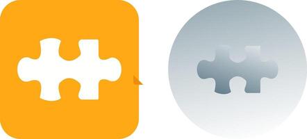 Unique Puzzle Piece Icon Design vector