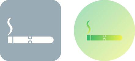 Unique Lit Cigar Icon Design vector