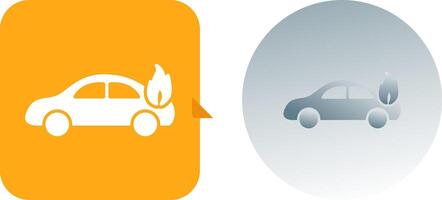 Unique Car on Fire Icon Design vector