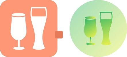 Unique Beer Glasses Icon Design vector