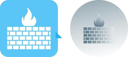 Firewall Icon Design vector