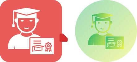 Unique Receiving Degree Icon Design vector