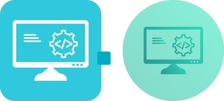 Unique Code Optimization Icon Design vector