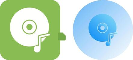 Music CD Icon Design vector