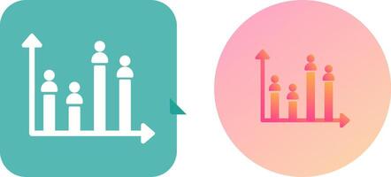 Candidate Graph Icon Design vector