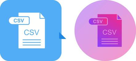 CSV Icon Design vector