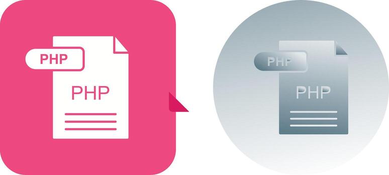 PHP Icon Design vector