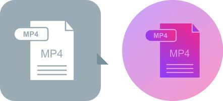 MP4 Icon Design vector
