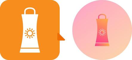Sunblock Cream Icon Design vector