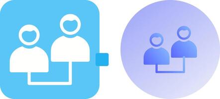 Connected Profiles Icon Design vector