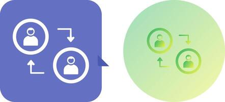 Connected Profiles Icon Design vector