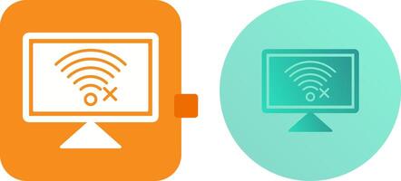 Disconnected Network Icon Design vector