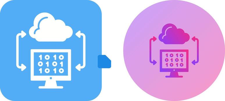 Cloud Coding Icon Design vector