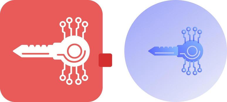 Key Code Icon Design vector
