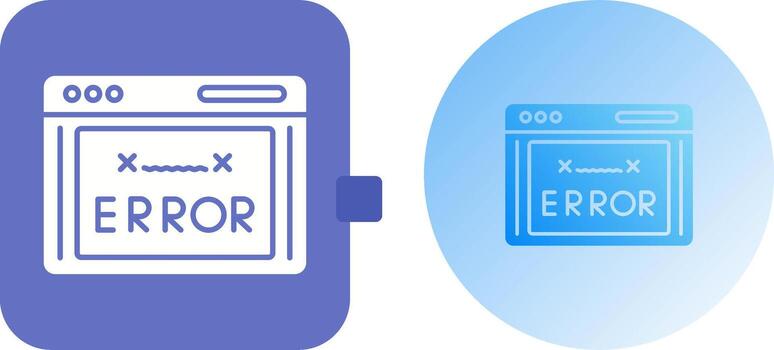 Error Code Icon Design vector